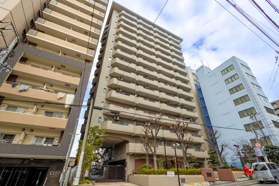 谷町グランドハイツの外観（南西側から）