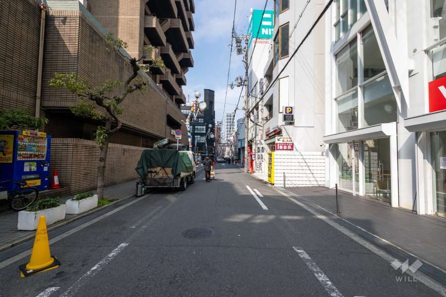 敷地の東側前面道路（南側から）