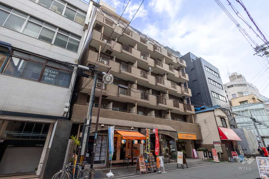 朝日プラザ心斎橋北の外観（北西側から）