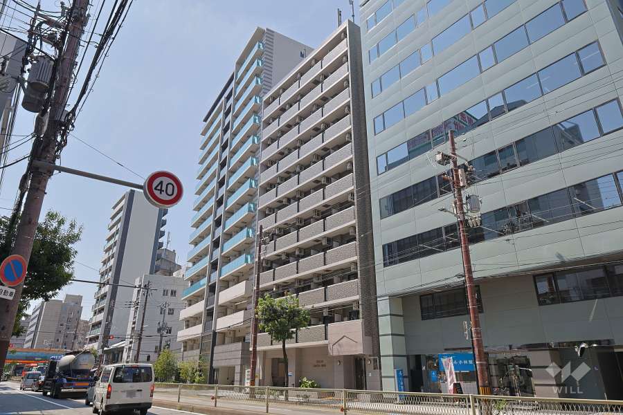 エスリード梅田西の外観（北東側から）