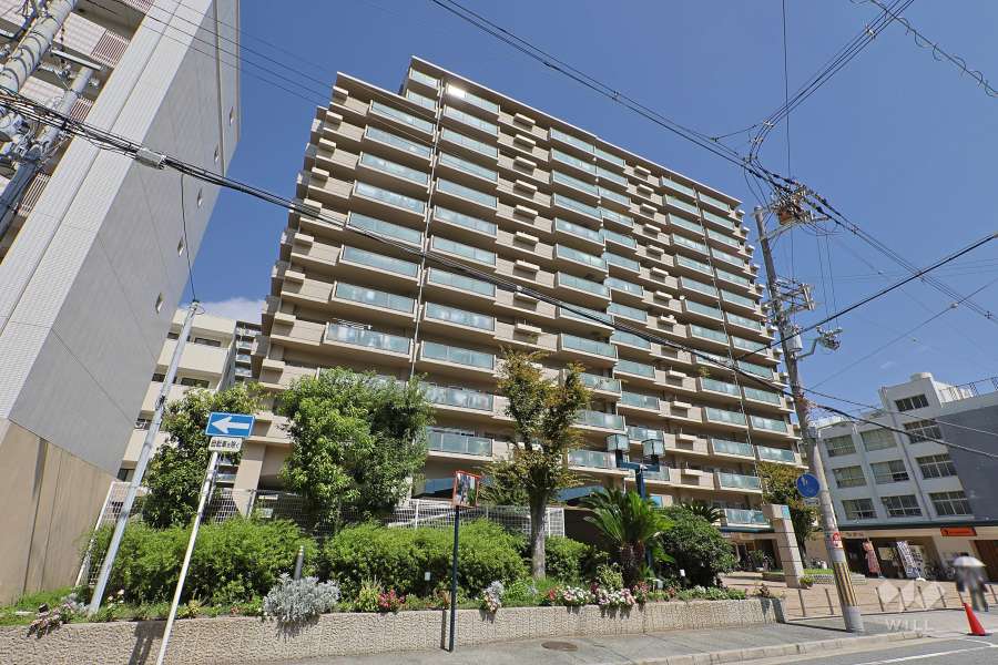 グリーンシティOSAKA2号棟の外観（南西側から）