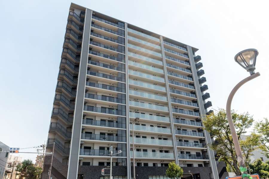 ユニハイム福島野田レジデンスの外観（北西側から）