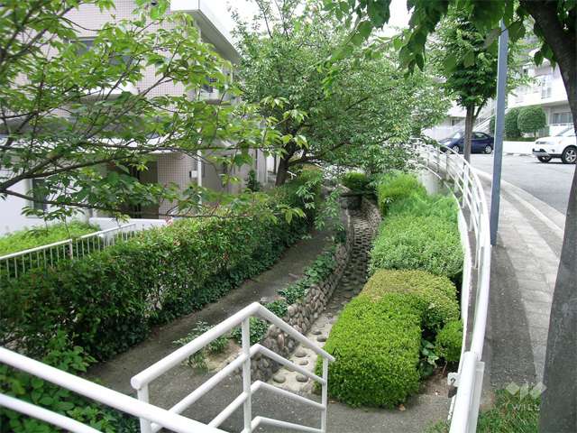 敷地内を通る水路