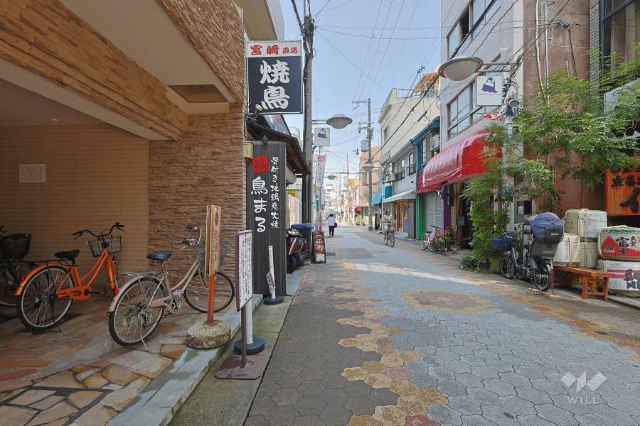 敷地北側の前面道路（東側から）