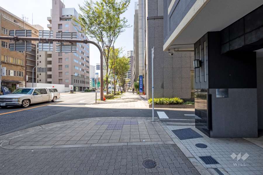 敷地の東側前面道路（北側から）