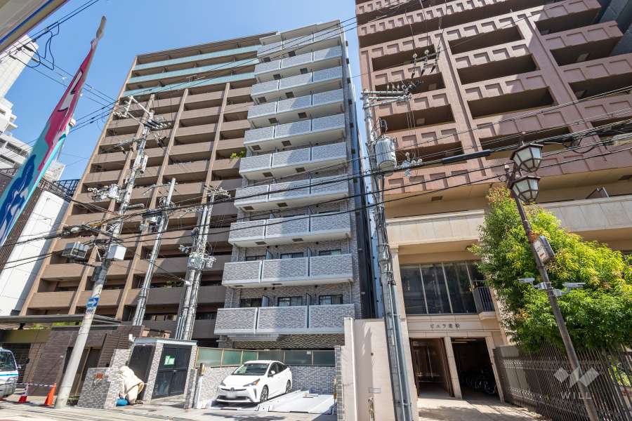 エスリード梅田新道第2の外観（南東側から）