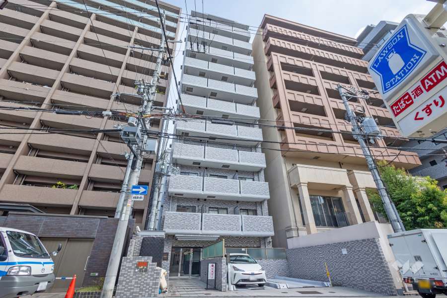 エスリード梅田新道第2の外観（南西側から）