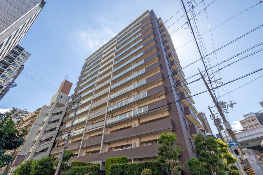 クレヴィア扇町公園の外観（北東側から）