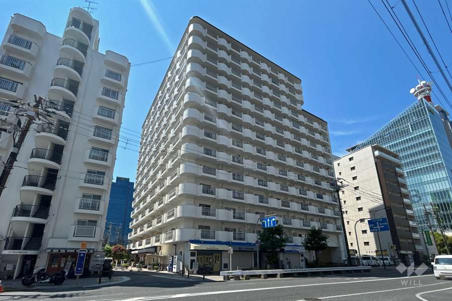 コープ野村梅田A棟の外観（北東側から）
