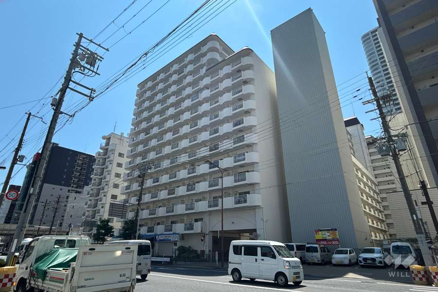 コープ野村梅田A棟の外観（北西側から）
