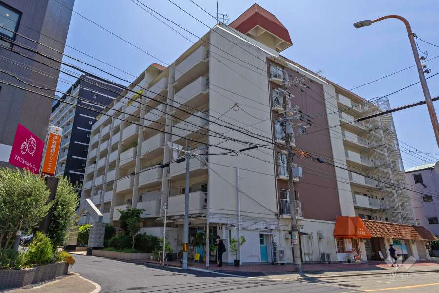 サンハイム中津の外観（北東側から）