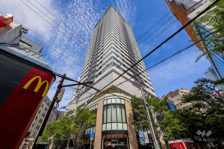 ジオグランデ梅田の外観（西側から）