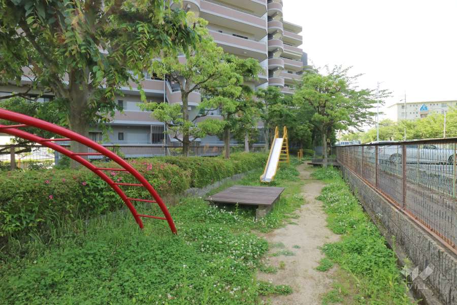 敷地に隣接して公園があります。