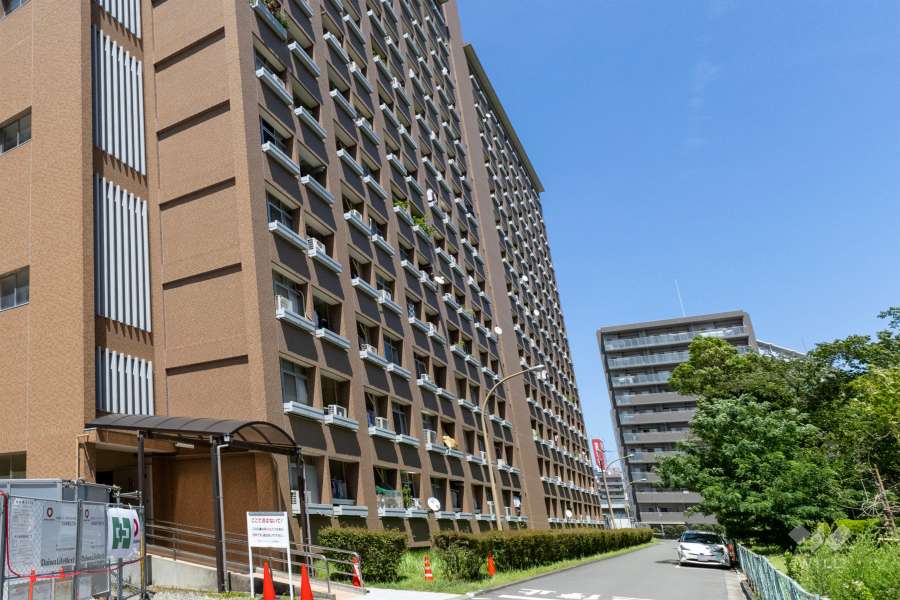 敷地南側の前面道路（西側から）