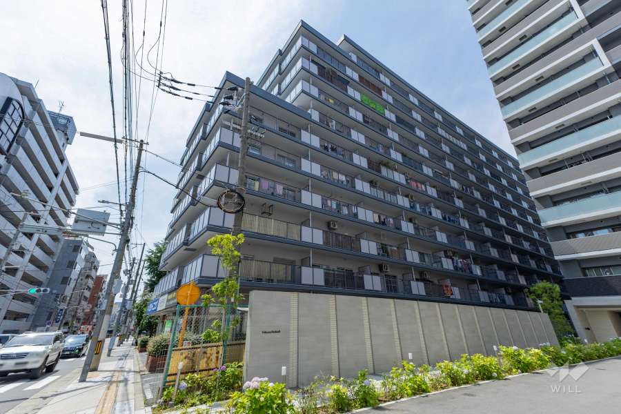 洋伸扇町シティハイツの外観（南東側から）