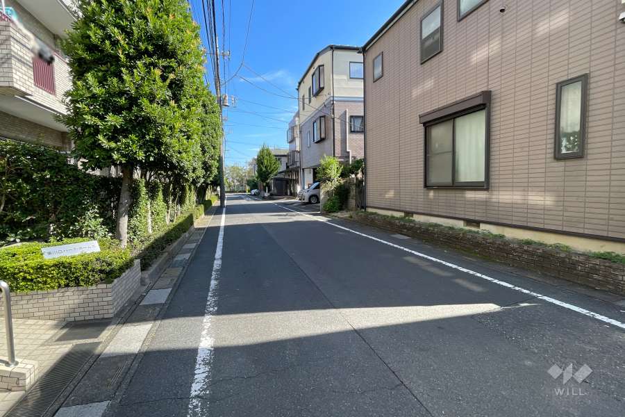 敷地南東側の前面道路　