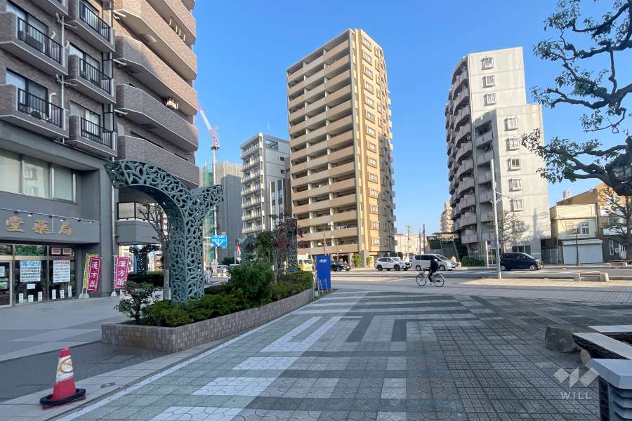 敷地北側の前面道路　