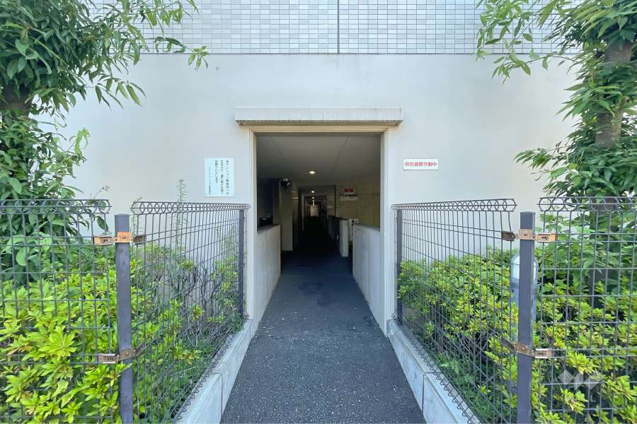 屋内に設けられた駐輪場