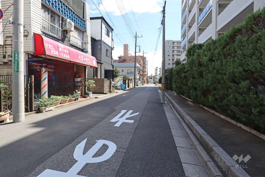 敷地東側の前面道路　