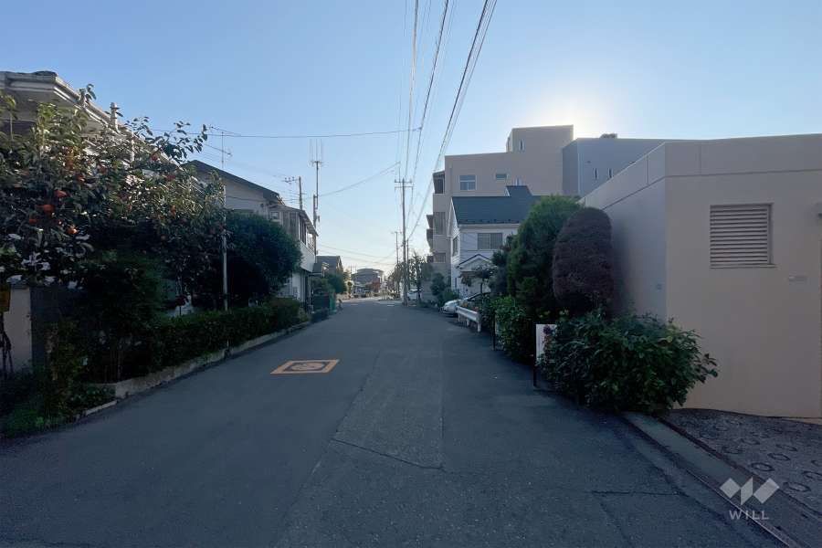 敷地北東側の前面道路