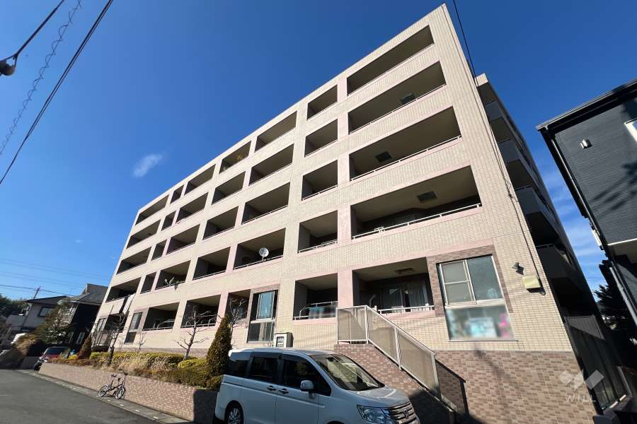 レーベンリヴァーレ東川口の外観（南東側から）