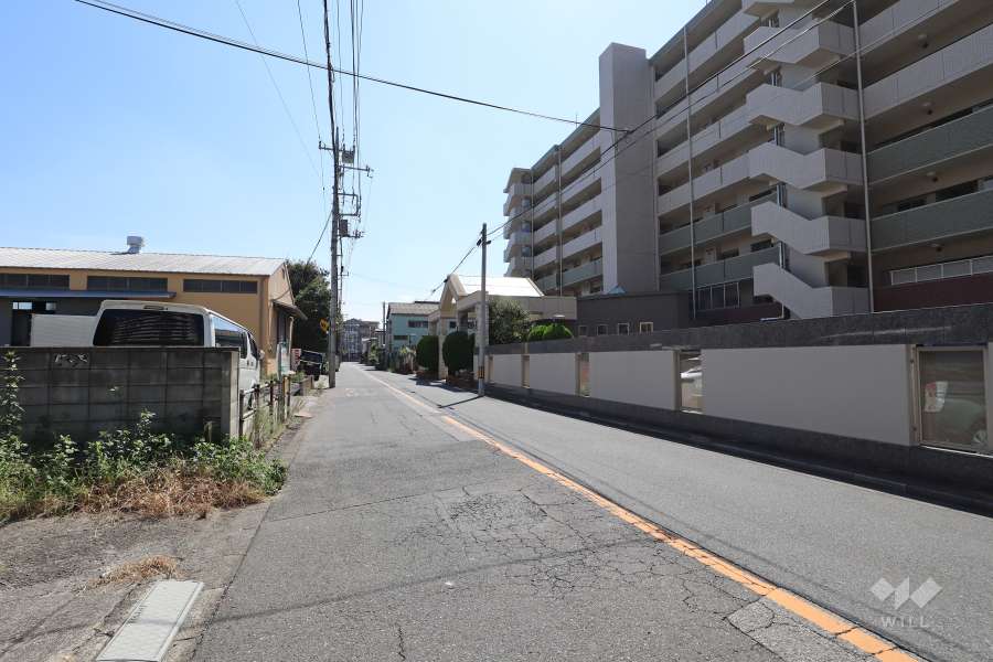 敷地東側の前面道路