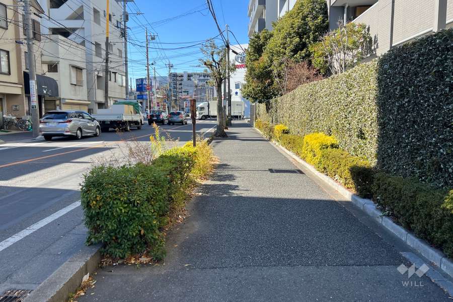 敷地南側の前面道路（東側から）