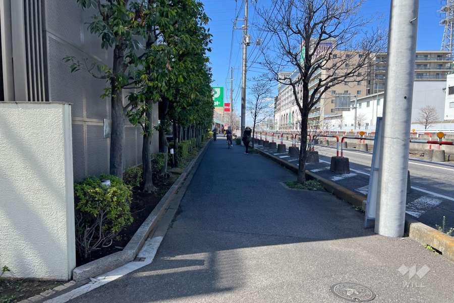 敷地北東側の前面道路　