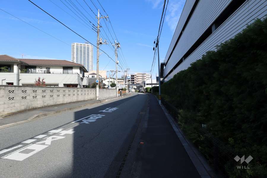敷地北西側の前面道路　