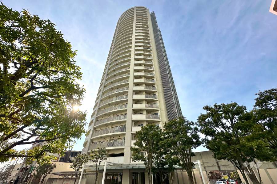 ドリームタワーキュアレジデンスの外観（北東側から）