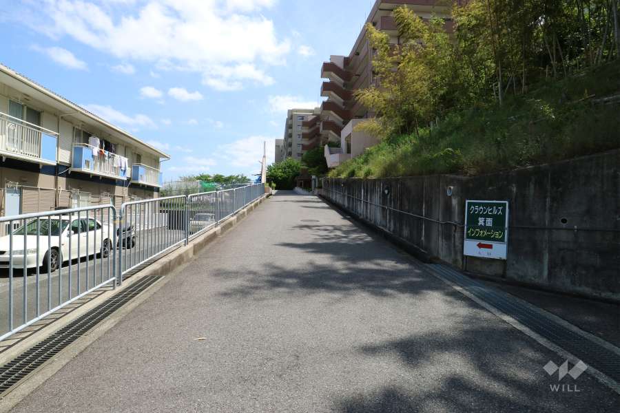 敷地北側の前面道路