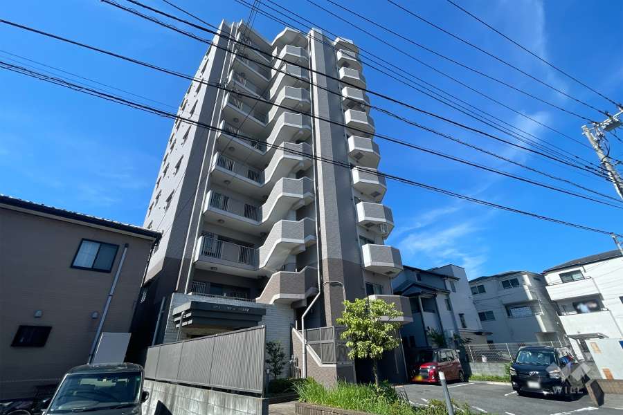 シャインノーブル川口リバーパークの外観（北東側から）