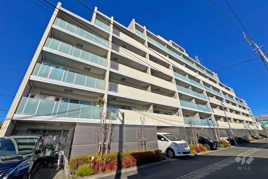 ライオンズ鳩ヶ谷マークレジデンスの外観（南西側から）