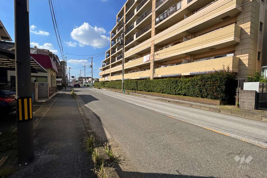 敷地南側の前面道路（東側から）
