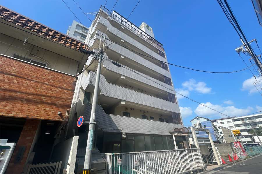 キャッスルマンション西川口駅前の外観（北東側から）