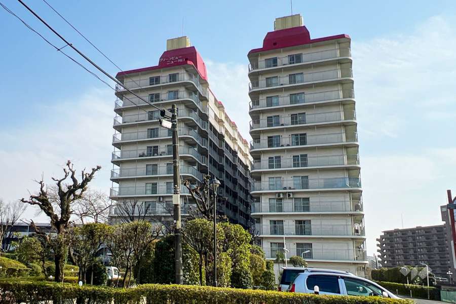 グリーンビューニュー川口の外観（北側から）