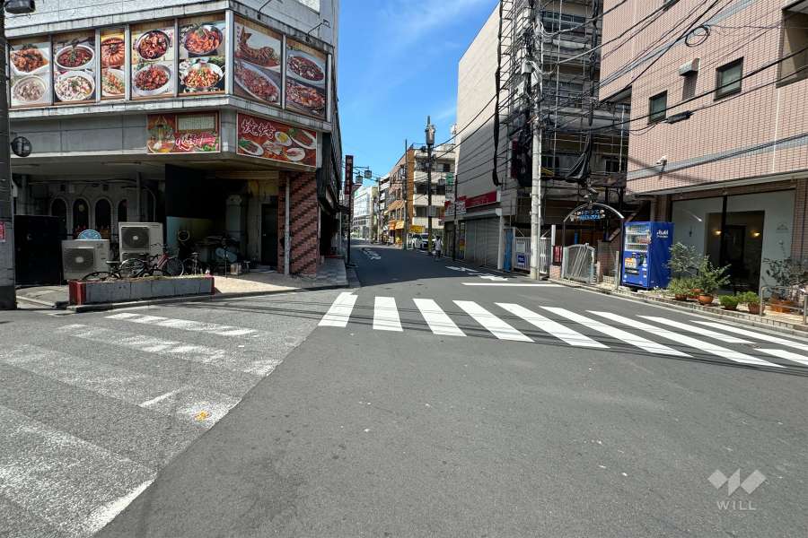 敷地北東側の前面道路　