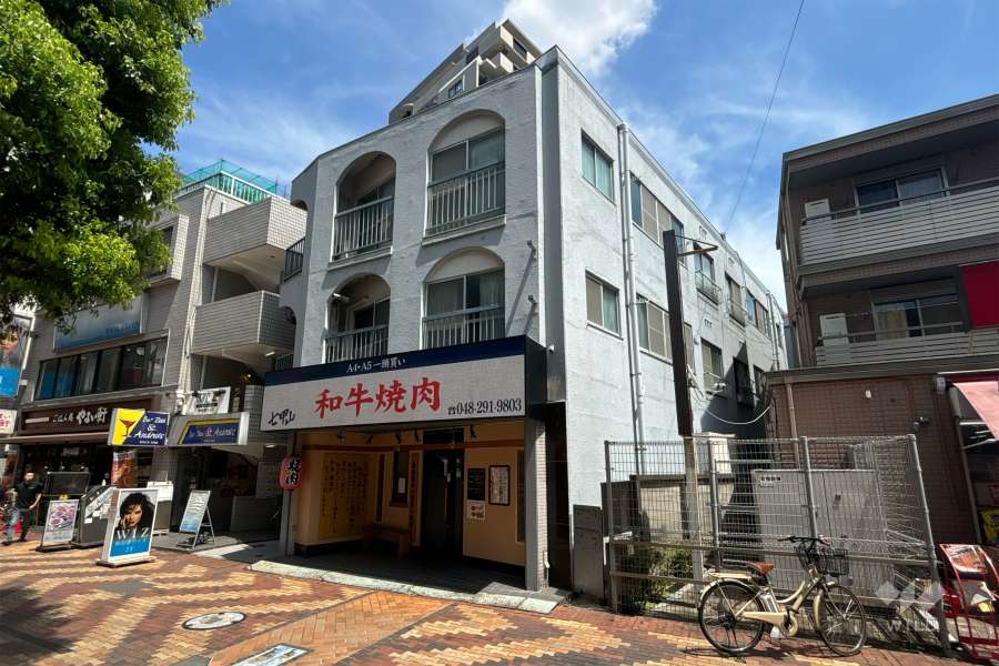 川口サカエコーポの外観（南西側から）