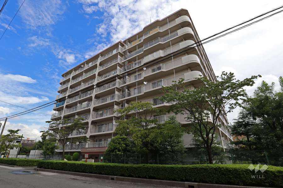 青木橋スカイハイツの外観（南西側から）