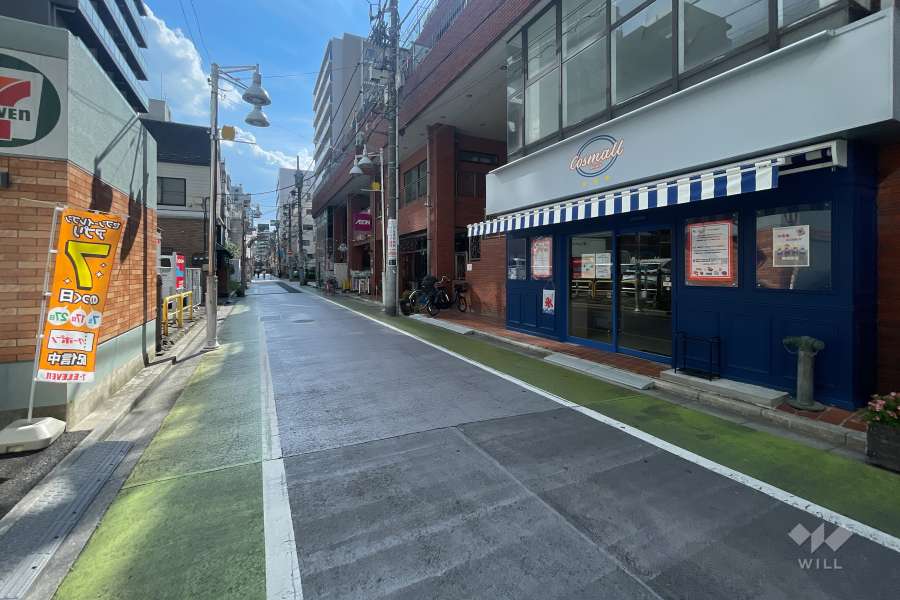 敷地南東側の前面道路