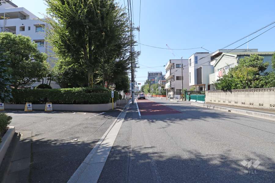 敷地北側の前面道路（東側から）
