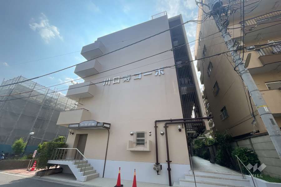 川口寿コーポの外観（北東側から）