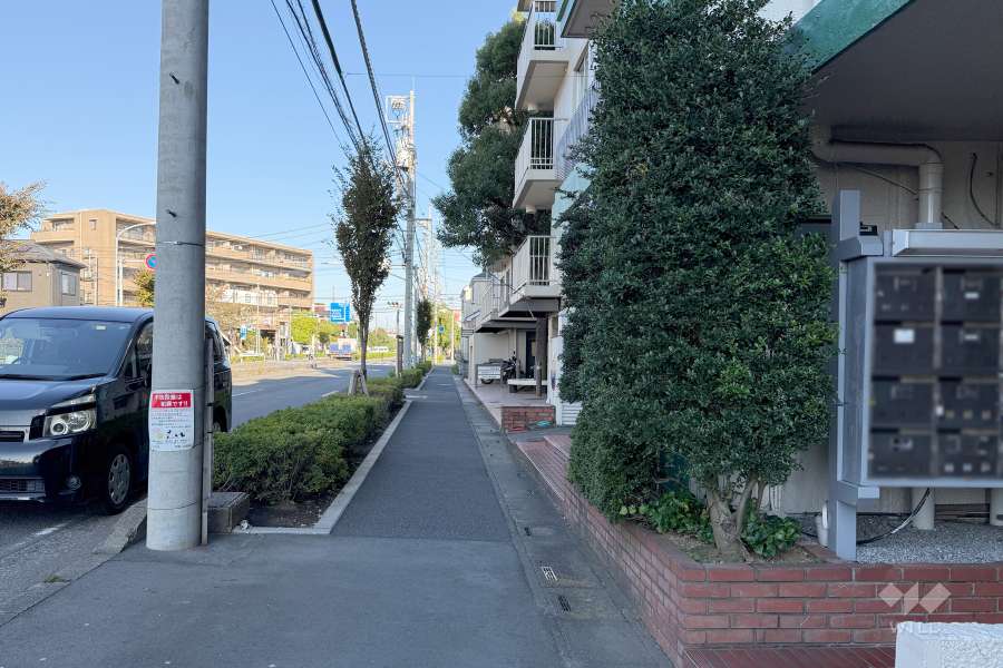 敷地北側の前面道路