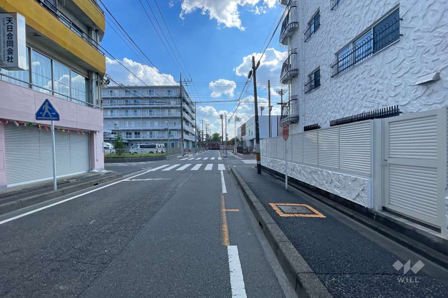 敷地東側の前面道路　　　
