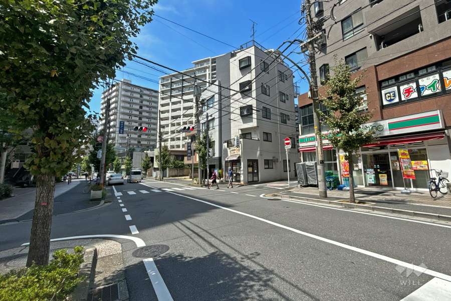 敷地南側の前面道路（東側から）