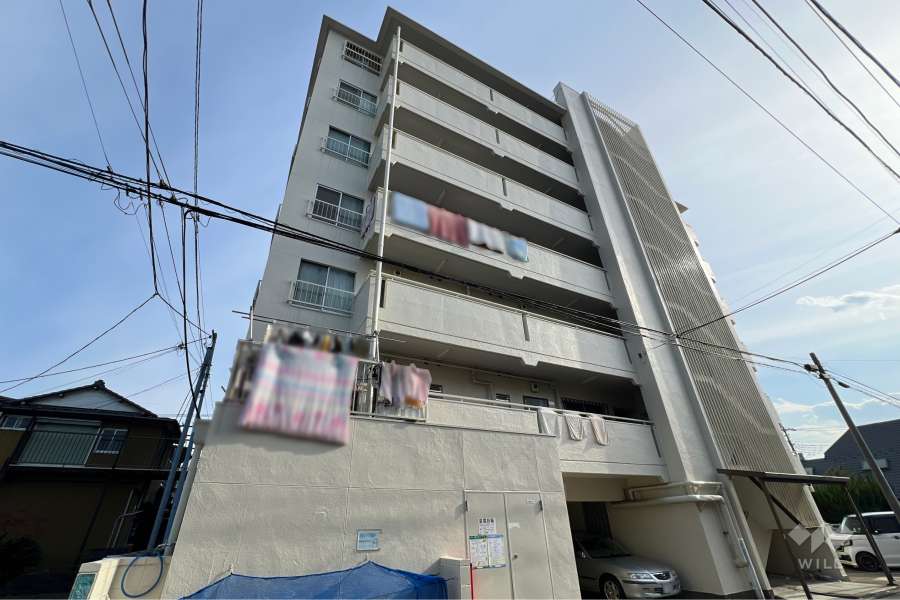 第5コーポサンキョーの外観（北西側から）