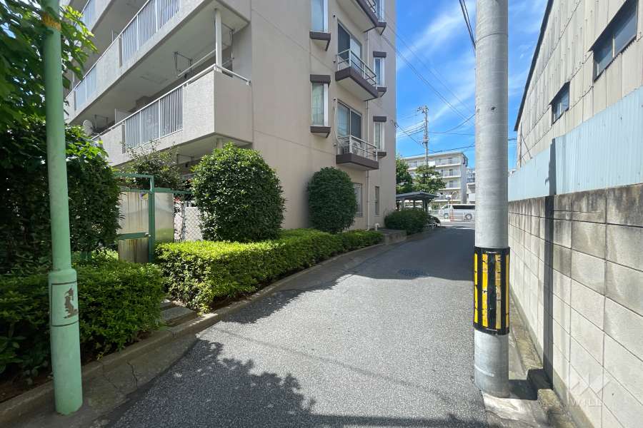 敷地東側の前面道路　