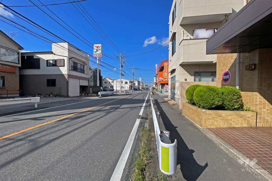 敷地の西側前面道路（南側から）