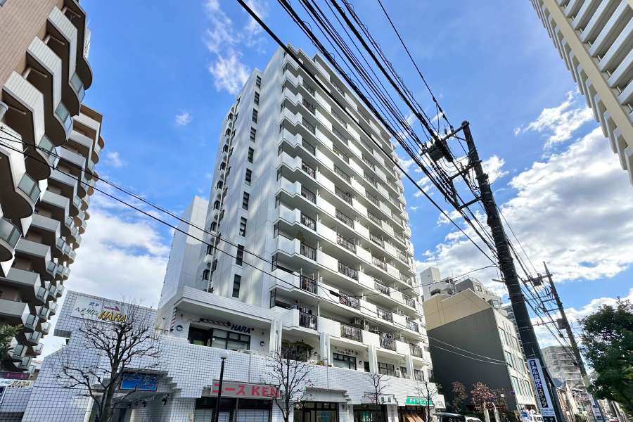 デュアルコート川口ウエストビューの外観（北西側から）