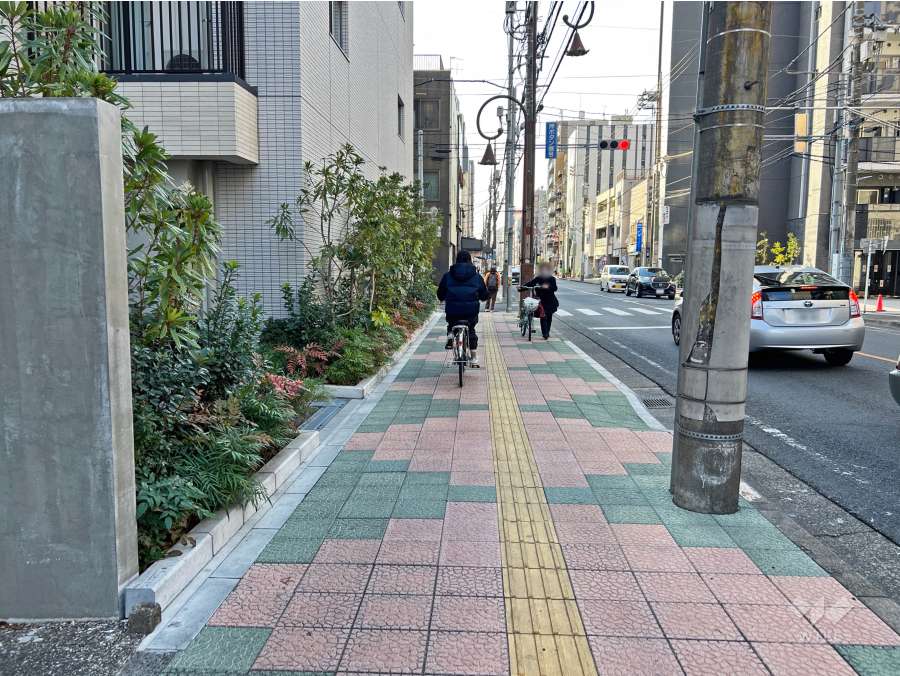 敷地北側の前面道路（東側から）